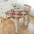 thumbnail image 1 of HAOXIT   Rectangle Tablecloth, Vinyl Tablecloth with Flannel Backing Waterproof Table Cloth, Spill Proof Picnic Table Cover for Outdoor/Indoor/Camping/Dining(Red Plaid) 36*36, 1 of 8
