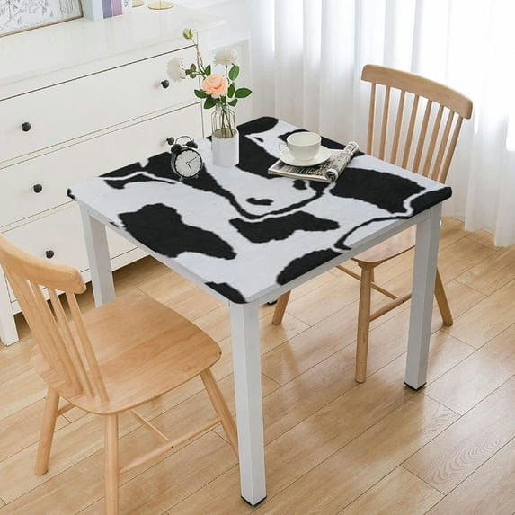 HAOXIT Rectangle , Wrinkle Resistant Polyester Table Cover Stain Proof Decorative Fabric Table Cloth for Kitchen Dinning Party Camping 46*46