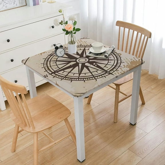 HAOXIT Rectangular Old World Map Washable Table Cloth Kitchen Dining Room Table Cover for Party Dinner s 40*40