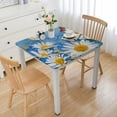 thumbnail image 1 of HAOXIT Rectangular Tablecloth Garden Blossom Blue Wooden Washable Table Cloth Kitchen Dining Room Table Cover for Party Dinner Tablecloths 36*36, 1 of 7