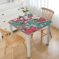 thumbnail image 1 of HAOXIT  Red Bloom Tablecloth, Handblock Print Square Table Cover for Kitchen Dining I Tabletop Linen I Parties, Wedding, Spring SummerTable Cloth 52*52, 1 of 8