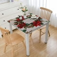 thumbnail image 1 of HAOXIT  Ribbon Engineered Printed Fabric Christmas Tabletop for Winter Holiday, Christmas Time table cover 40*40, 1 of 8