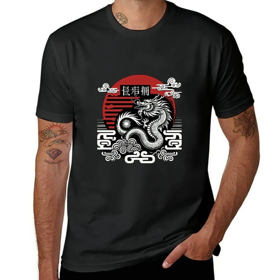 HAOXIT Rising Hero Mens Graphic Tee - Cool Novelty Design Crewneck T Shirts for Guys