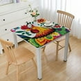 thumbnail image 1 of HAOXIT  Rooster Tablecloth Polish Floral Folk Art Square Pattern Table Cover Elastic Table Cloth for Indoor Dining, Outdoor Picnic Parties, Camping, Fits Square Tables 40*40, 1 of 8