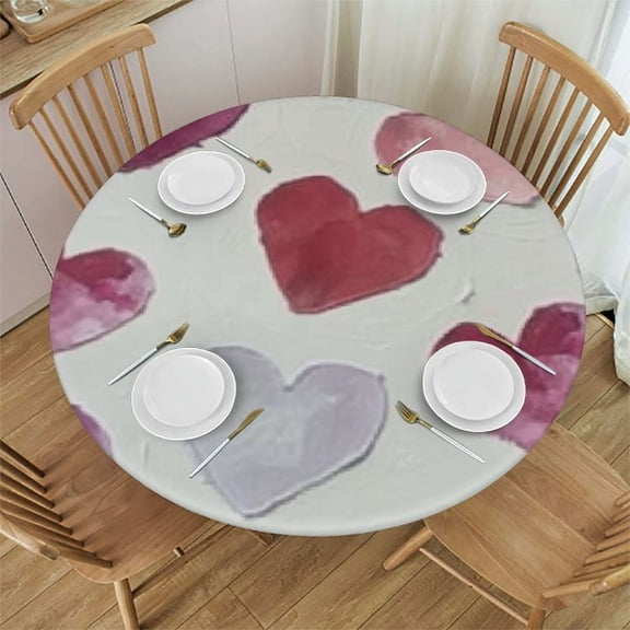 HAOXIT Round, Cloth,Stain for Dining,Small for Parties round table,round fitted tablecloth with elastic
