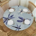 thumbnail image 1 of HAOXIT Round Fitted Table Clothes Lavender Tablecloth Cover with Elastic Edge Table Protecter Covers Home Decor Accessaries, Fits Round Table 46-50, 1 of 8