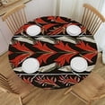 thumbnail image 1 of HAOXIT Round Fitted Tablecloth, Aztec Print Polyester Table Cloth, Primitive Culture Art Zigzag, Fit Round Tables, for /Parties/Home, 46-50, 1 of 8