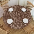 thumbnail image 1 of HAOXIT Round Fitted Tablecloth with Flannel Backing Elastic Edge Design Table Cover Waterproof Oil-Proof Table Cloth Stain-Resistant Wipeable for Round Table 46-50, 1 of 8
