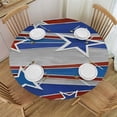 thumbnail image 1 of HAOXIT Round Fitted Tablecloth Stars Print Round Tablecloth with Elastic Edge Geometric Circular Table Cover Waterproof Wipeable Table Cloth, Fits Round Tables 38-42, 1 of 8