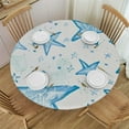 thumbnail image 1 of HAOXIT Round Print Table Cloth Decorative Table Cover with for Dining Table Party 31-35, 1 of 8