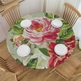 thumbnail image 1 of HAOXIT Round Table Cloth Cover Washable Polyester s for Round Dining Decor 54-58, 1 of 8