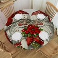 thumbnail image 1 of HAOXIT Round Table Covers with Elastic Eucalyptus Leaves Gift Wipable Table Cover Fits Up to Tables, Table Cloth for Outdoor/Indoor Love Heart Rose 42-46, 1 of 8