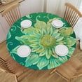 thumbnail image 1 of HAOXIT Round Tablecloth Beautiful Floral Table Cloths Waterproof Table Cover for Dining Holiday Banquet 31-35, 1 of 8