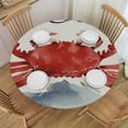 thumbnail image 1 of HAOXIT Round Tablecloth Crab, crab marine animal seastars Washable Polyester Table Cloth Table Cover Decorations for Picnic,Kitchen,Holiday Party 38-42, 1 of 8