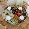 thumbnail image 1 of HAOXIT Round Tablecloth, Retro Native Culture, Round Table Cover for Dining Room Kitchen Decor, 1 of 8