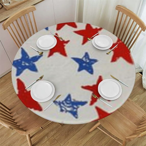 HAOXIT Round Tablecloth Truck Tablecloths Polyester Table Cover Decorative for Holiday Party Dining Room Kitchen Indoor Outdoor Home Decor 46-50