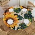 thumbnail image 1 of HAOXIT Round Tablecloth Washable Decoration Table Cover for Kitchen Party 38-42, 1 of 8