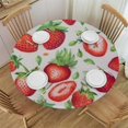 thumbnail image 1 of HAOXIT Round Tablecloth Water Resistant Spillproof Polyester Table Cover for Kitchen Dining Tabletop Decoration, 1 of 8