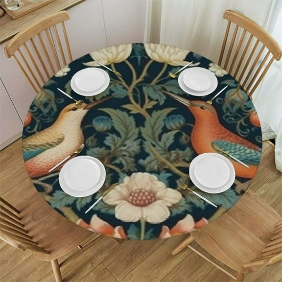 HAOXIT Round Wipeable Washable for Dining Room Decor 42-46