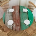 thumbnail image 1 of HAOXIT Rustic Tablecloth, Stained Grunge Background with Distressed Piece of Pine Stick , Round Table Cover for Dining Room Kitchen Decor, 1 of 8