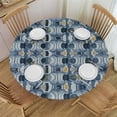 thumbnail image 1 of HAOXIT  Southwestern Tablecloth, Frames with Patterns Look, Round Table Cover for Dining Room Kitchen Decor, 1 of 8