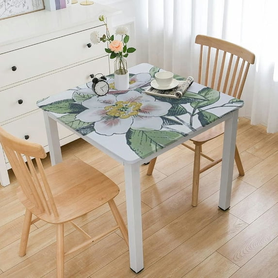 HAOXIT Spillproof Spring/Summer Heavyweight Fabric Indoor Outdoor Tablecloth, Outdoor Table Cloth for Rectangle Tables, Picnic/Patio Table Covers 52*52