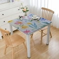 thumbnail image 1 of HAOXIT Spring Floral Table Cloth for Rectangle Tables ,Washable Watercolor Daisy Flower Tablecloth, Spill Proof Pink Purple Summer Table Cover for Party Picnic Outdoor 40*40, 1 of 7