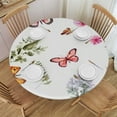 thumbnail image 1 of HAOXIT Spring Summer Floral Tablecloth Round Watercolor Flower Table Cloth Washable Table Covers Kitchen Holiday Picnic Party Dinner Room Picnic Outdoor Decor 31-35, 1 of 8