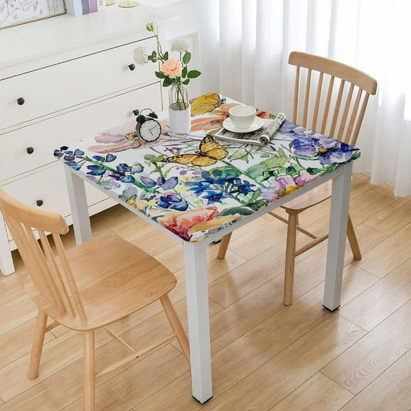 HAOXIT Spring Summer Rectangle Decorations, Table Cloth, Vinyl Table Cover for Garden Party Picnic Dinner Camping Decor 52*52