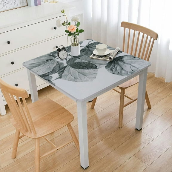 HAOXIT  Spring Summer Tablecloth Square, Eucalyptus Floral Table Cover for Party Picnic Dinner Decor 36*36