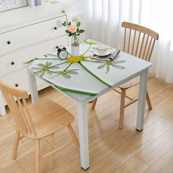 HAOXIT Spring Summer Tablecloth Square , Watercolor Blooming Floral Table Cover for Party Picnic Dinner Decor 36*36