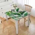 thumbnail image 1 of HAOXIT  Spring Summer Tablecloths for Rectangle Tables, Waterproof Stain Resistant Polyester Fabric Table Cover Green Leaves Pattern Table Cloth for Dinner Party Picnic Camping 46*46, 1 of 7