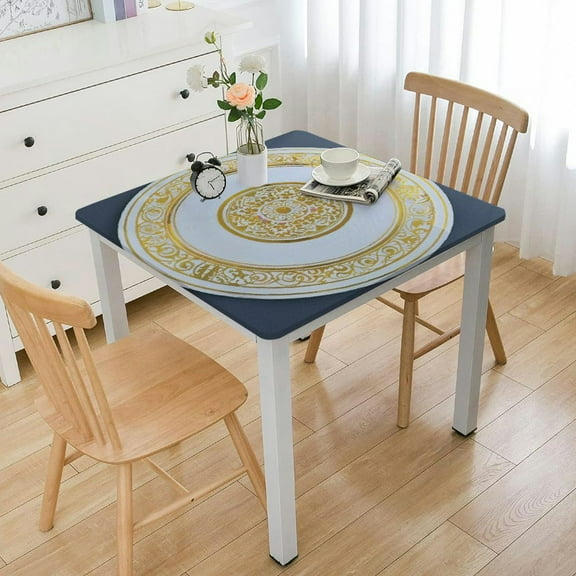 HAOXIT Spring Vinyl Flannel Backed Tablecloth, Print Vinyl Tablecloth with Flannel Backing 36*36