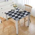 thumbnail image 1 of HAOXIT Square Backed Tablecloth, Waterproof Wipeable Checkered Table Cloth for Dinner, Kitchen, Picnic 52*52, 1 of 8