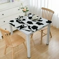 thumbnail image 1 of HAOXIT Square Black and White Table Cover Washable s for Kitchen Dining Party Home Decor 40*40, 1 of 8