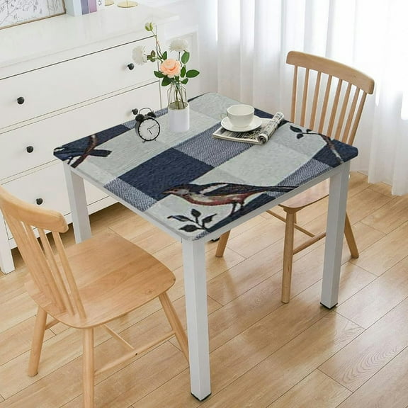 HAOXIT Square Checkered Tablecloth Antiwrinkle Spillproof Heavy Weight Gingham Table Cloth for Buffet Banquet Parties Event Holiday Dinner 46*46