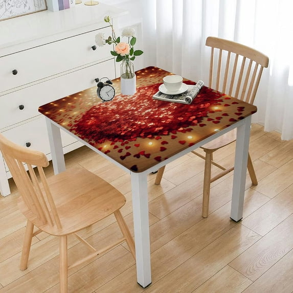HAOXIT Square Decoration Table Cloth Outdoor Waterproof s for Party Picnic Indoor Table Cover for Dining/Kitchen Home Decoration White