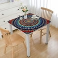 thumbnail image 1 of HAOXIT Square Fitted Tablecloth with Elastic Square Outdoor Tablecloth Square Elastic Tablecloth for Square Tables Waterproof Wipeable Tablecloth for Picnic,Camping,Dinner 52*52, 1 of 7