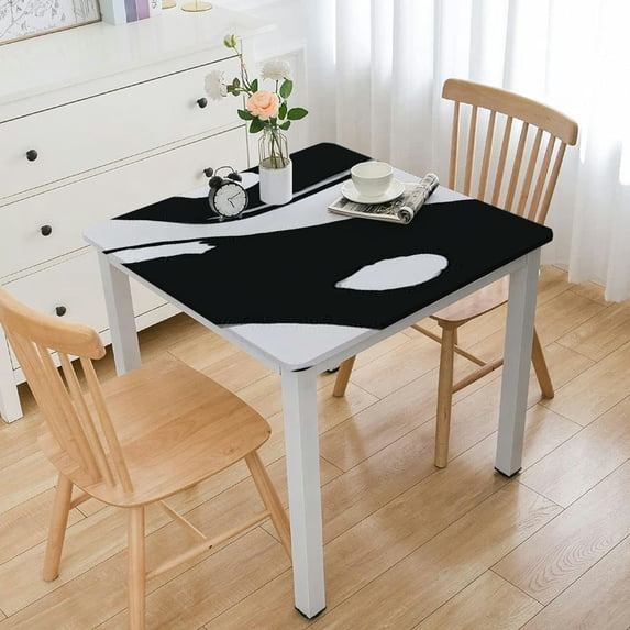 HAOXIT Square Fitted Tablecloths, Home Decorate Kids Table Cover, Stain Proof Polyester Tablecloth, for Children's Birthday Party Clothes 46*46