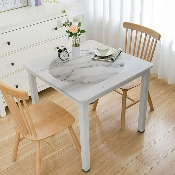 HAOXIT Square Fitted , Water Resistant Polyester Washable Table Cover for Indoor Outdoor Party & Banquet Dinner 40*40