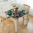 thumbnail image 1 of HAOXIT Square Flannel Backed Tablecloth, Kona Tropical , Waterproof Outdoor Patio Table Cloth, 46*46, 1 of 8