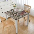 thumbnail image 1 of HAOXIT Square Floral Tablecloth,White and Green Vintage Farmhouse Waterproof Table Cloth,Kitchen Dining Room Decoration,Table Cover for Party, Birthday, Indoor, Outdoor (Square) white, 1 of 7
