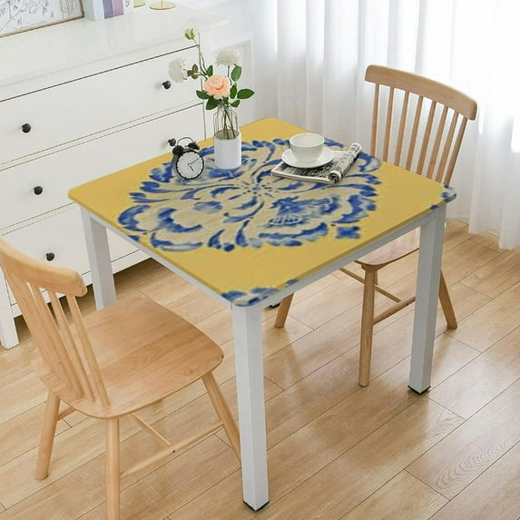 HAOXIT Square Fruit Floral Print Table Cloth Washable Polyester Table Cover for Kitchen Dining Room Party Indoor Outdoor Home Decor 36*36