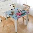 thumbnail image 1 of HAOXIT  Square Spring Summer Tablecloth Printed Flower Vintage Floral Table Cloth for Easter Picnic Outdoor Home Holiday  Dining Kitchen 36*36, 1 of 8