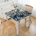 thumbnail image 1 of HAOXIT Square Table, Heat Proof Square Table for Holiday Parties, Table Cover Dresser Scarf Decorations for Kitchen Home, Blue Grey 48''x48'', 1 of 7