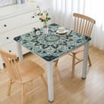 thumbnail image 1 of HAOXIT Square Tablecloth Flower Table Cloths Waterproof Table Cover for Wedding Party Dining Holiday Banquet 46*46, 1 of 8