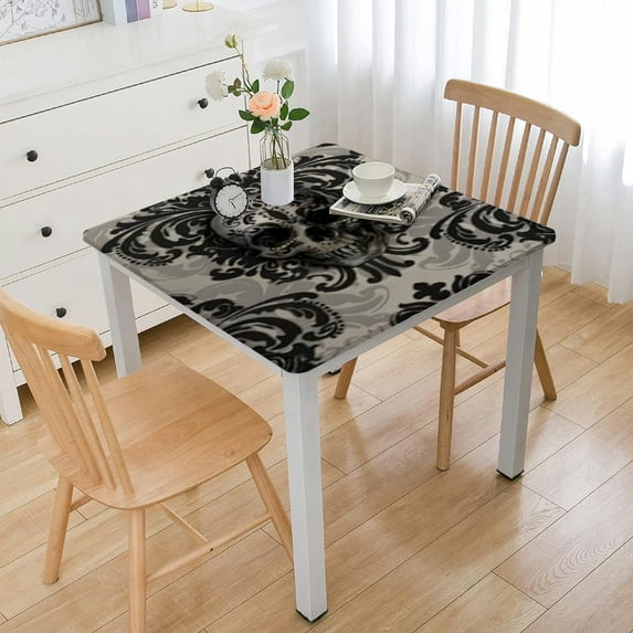 HAOXIT Square Tablecloth, Halloween in Design , Circle Table Cloth Cover for Dining Room Kitchen Decoration 54''x54''