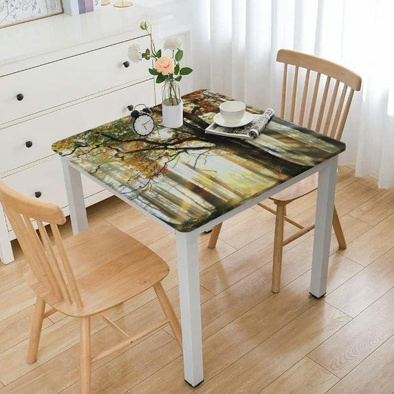 HAOXIT Square Tablecloth,Stain Wrinkle Resistant ,for Kitchen Party Decor 36*36