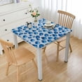 thumbnail image 1 of HAOXIT Square Tablecloth,Stain Wrinkle Resistant ,for Kitchen Party Decor(White Blue) 36*36, 1 of 8