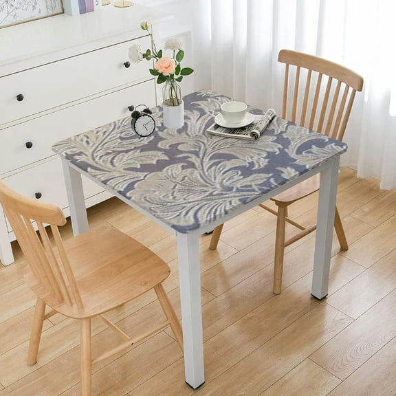 HAOXIT Square Tablecloth Table Cover - //Stain Resistant// - Great for , Parties, , Kitchen, Wedding (Beige) 52*52